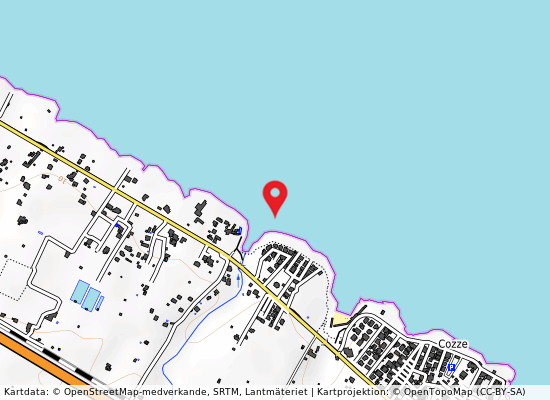 Cozze - stab.baln. canalone på kartan