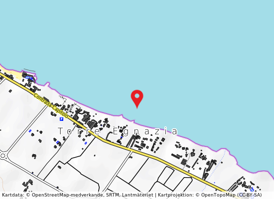 Recinto in muratura på kartan