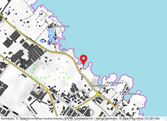 Fogna cit.na monopoli 500 mt sud på kartan