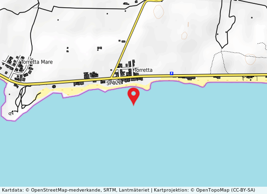 Stabilimento onda blu lido på kartan