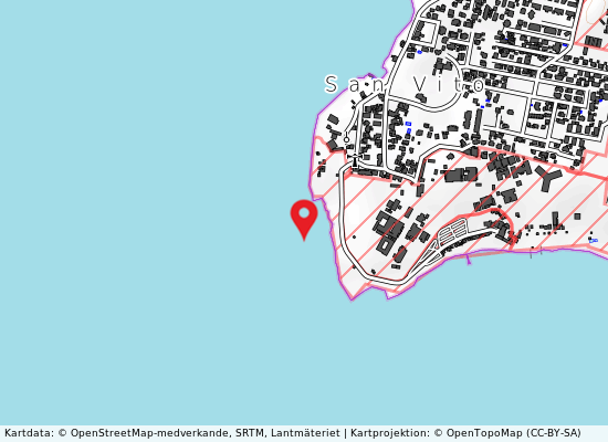 Faro s.vito-molo på kartan