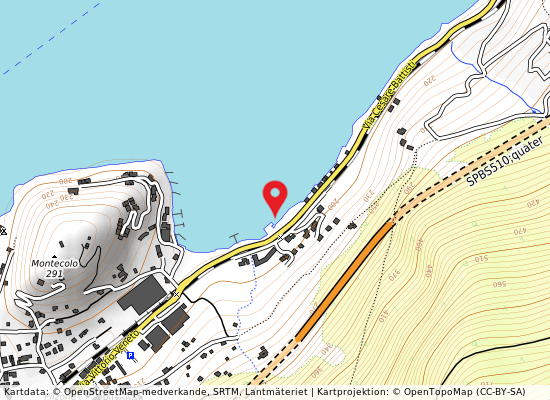 Localita' vertine på kartan