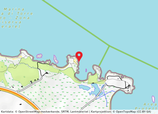 Torre guaceto cala antistante på kartan