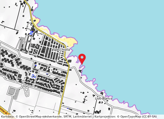 Specchiola scarico fogna 500 mt. sud på kartan