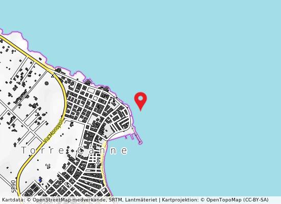 Torre canne di fronte al faro på kartan