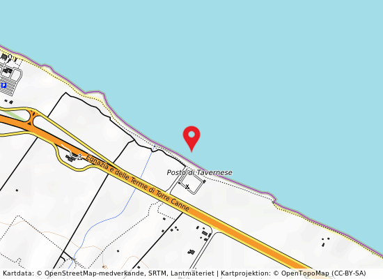 Torre canne-sud posto di tavernese på kartan