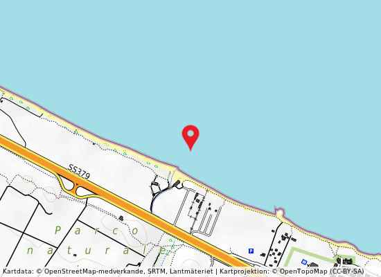 Fiume morello lido morelli på kartan