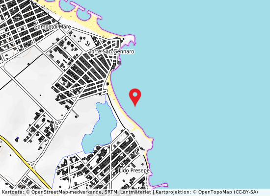 Torre s gennaro lido s gennaro på kartan