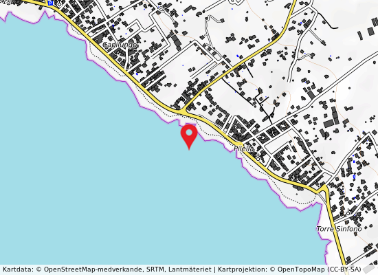 La pilella på kartan