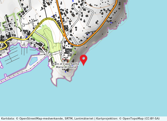 Faro di s.maria di leuca på kartan