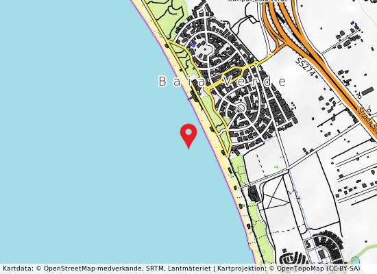 Baia verde-spiaggia på kartan