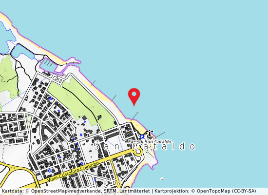 San cataldo-vicino al faro på kartan