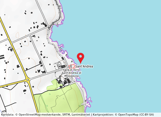 Sant'andrea-vicino al faro på kartan