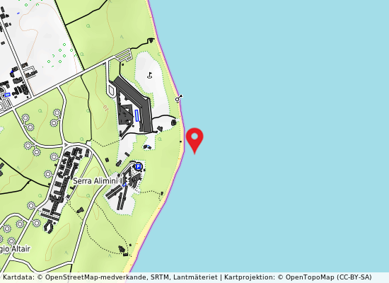 Villaggio valtur-a nord scarico på kartan