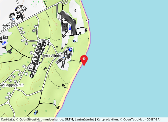 Villaggio valtur-a sud scarico på kartan