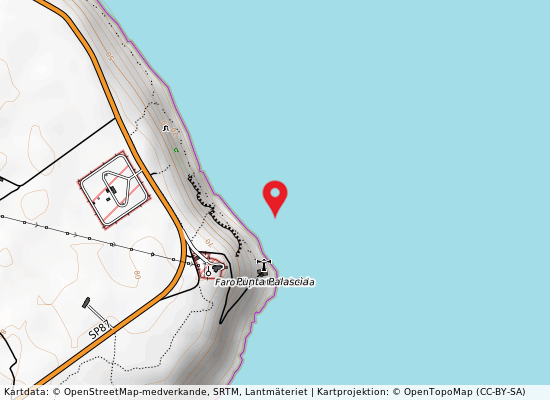 Palascia-al faro- på kartan