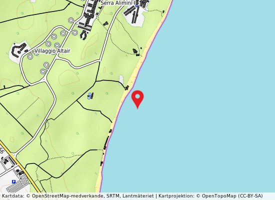 Serra degli alimini-a sud scarico på kartan