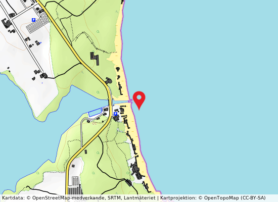 Foce lago alimini grande på kartan