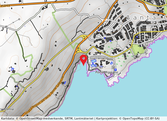 Porto miggiano- på kartan