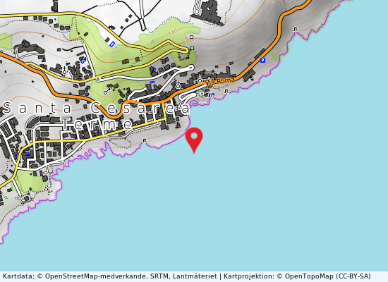 50 m v.so palazzo sticchi scar.terme på kartan