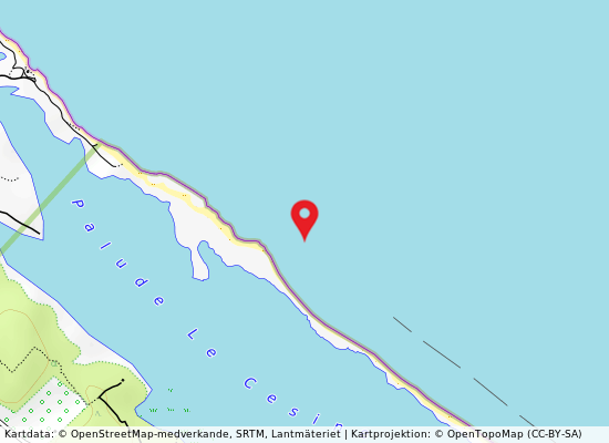 Le cesine på kartan