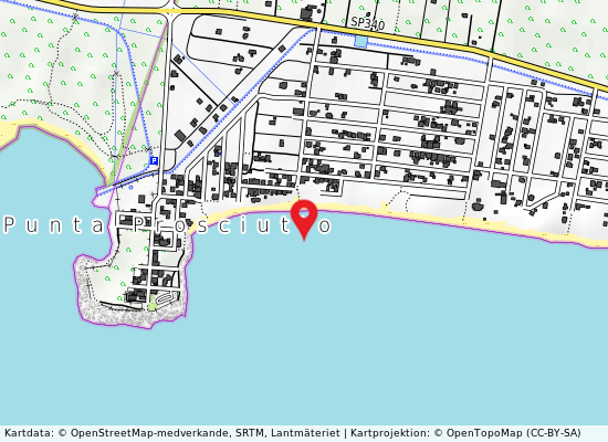 300 mt sud punta prosciutto på kartan