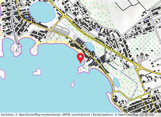 100 mt a nord del punto 150 på kartan