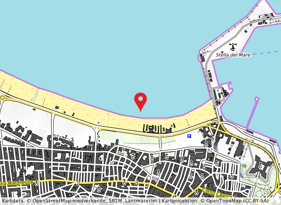 Strada che scende a mare på kartan