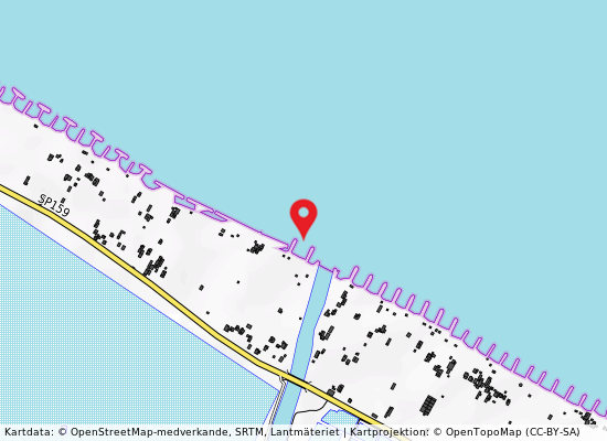 Foce carmosina (30 mt a sinistra) på kartan