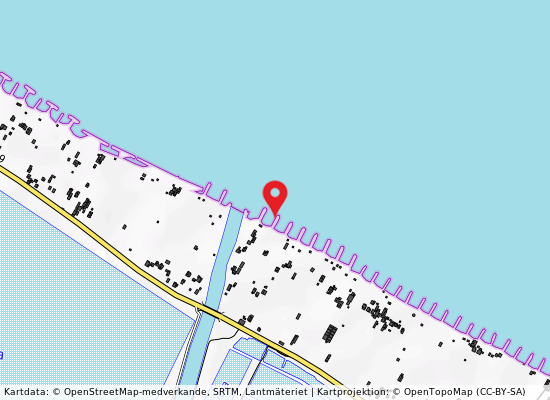 Foce carmosina (30 mt a destra) på kartan