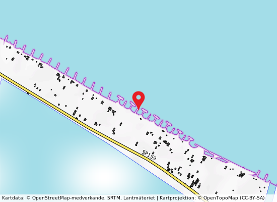 Tra t.re di pietra e foce carmosina på kartan