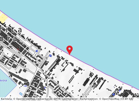 50 m dx scarico rete fognante på kartan