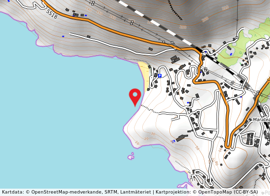 Spiaggia sud på kartan