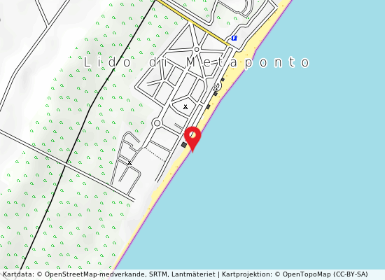 Metaponto lido på kartan