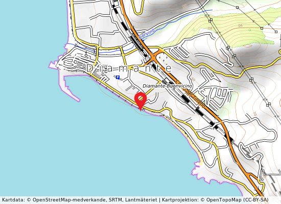 Hotel riviera blue på kartan