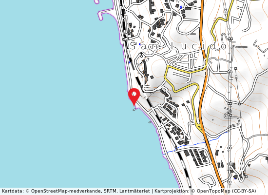 Lo scoglio på kartan