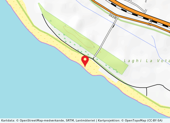 Allev anguille på kartan