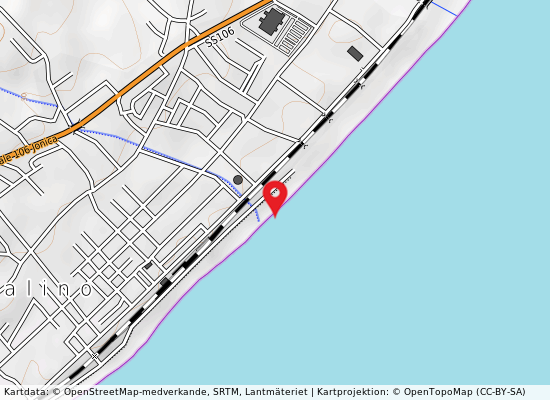 Fine lungomare nord på kartan