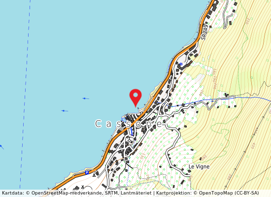 Preera-porto cassone på kartan