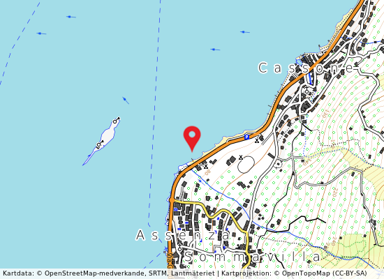 Cassone-confincomune på kartan
