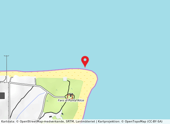 Punta alice på kartan