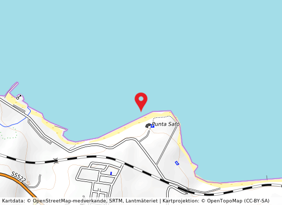 Punta safo` på kartan