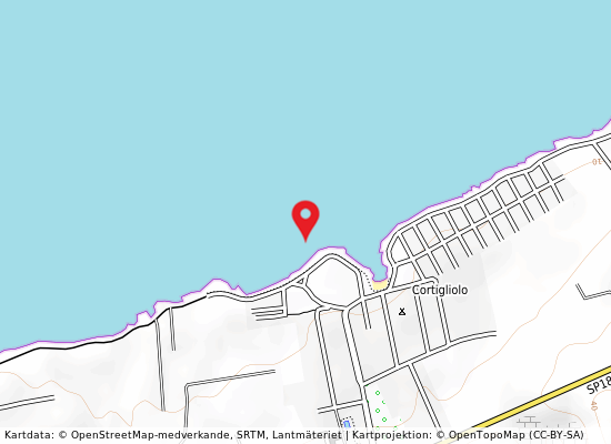 Cortigliolo - lido valderice på kartan