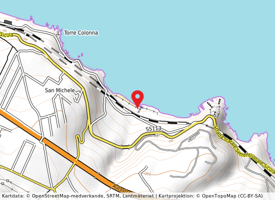 Cala sciabica på kartan