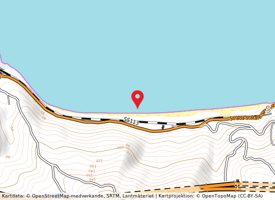 Plaia degli uccelli på kartan