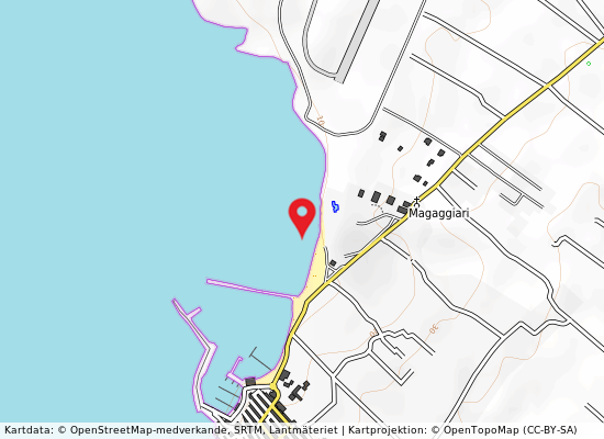 Spiaggia magaggiari lato est på kartan