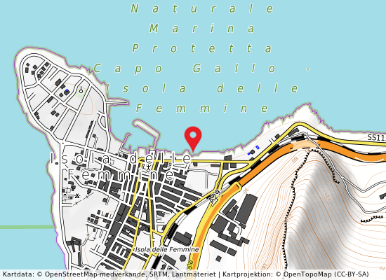 La scogliera på kartan