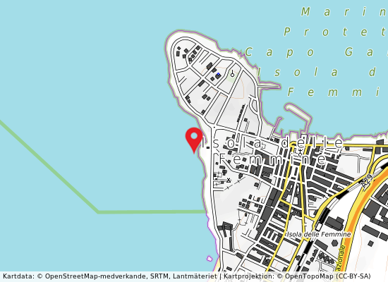 Costa corsara på kartan