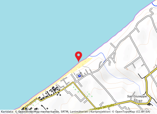 200 mt. ovest torrente pinto på kartan