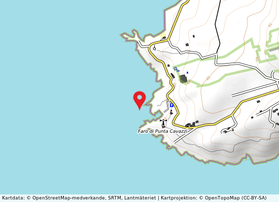 Punta cavazzi på kartan